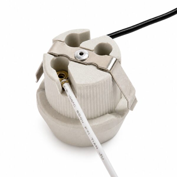 JY-2606 E26 porcelain keyless lampholder with bracket and wire leads