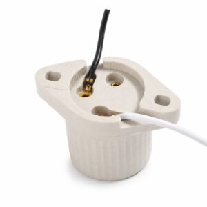 JY-2609 E26 porcelain flange mount lampholder with wire leads