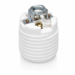 JY-2601 E26 porcelain threaded lampholder with optional retaining ring