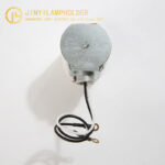 Front view of JY-6065 E26 porcelain lampholder with metal cap