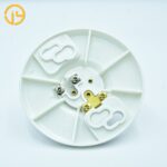 Front view of E26 outlet box mount lampholder