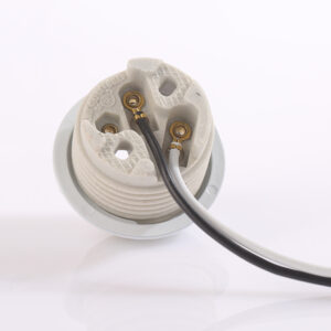 Front view of JY-2601 porcelain threaded lampholder