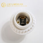 White JY-2612 bakelite lamp socket with shade ring