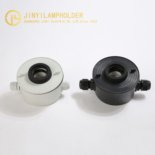 Side view of waterproof E26 lamp holder housing