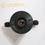 Dual cable gland detail of weatherproof lampholder
