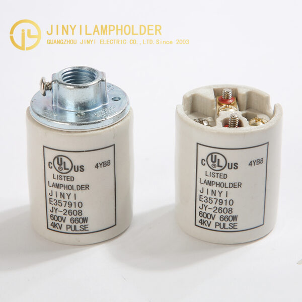 UL listed marking on JY-2608 E26 porcelain lampholder