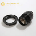 Threaded body detail of E26 phenolic lampholder