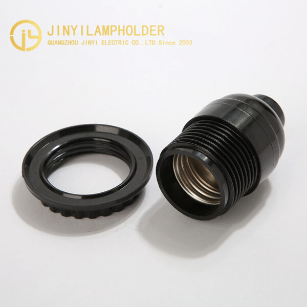 Threaded body detail of E26 phenolic lampholder