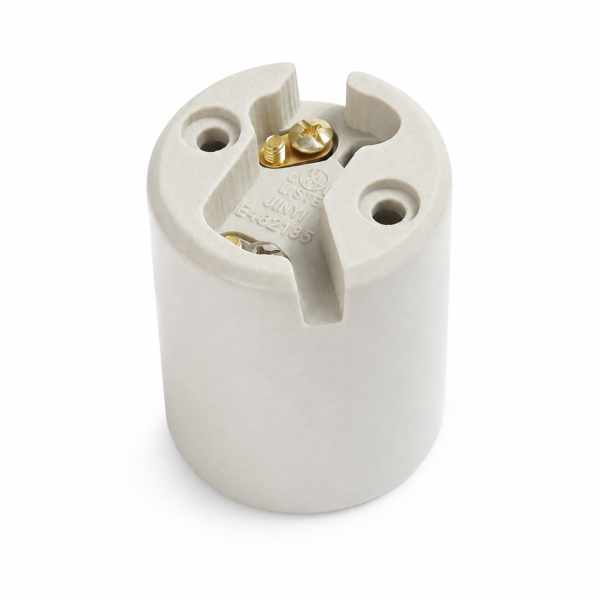 GE-6040 E39 Lamp Holder Ceramic / Copper 4KV; 600V; 1500W; 4kv;