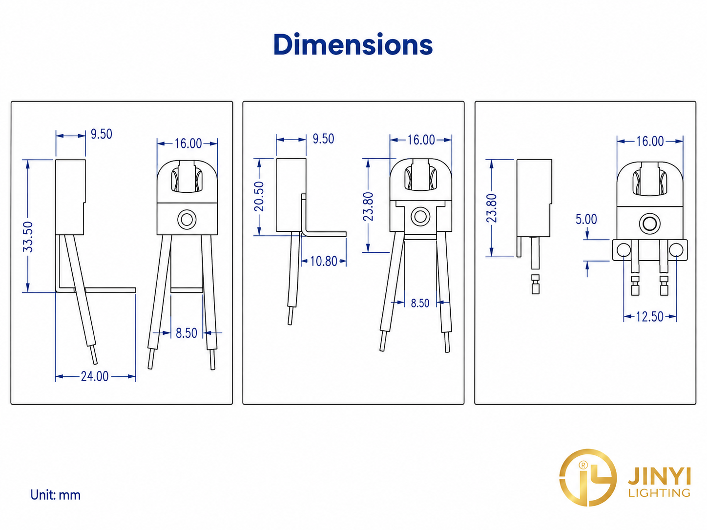 JY-501 T5 Receptacle PC plastic / Plastic verified specifications