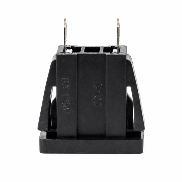 I-100 NEMA 1-15R Receptacle Nylon PA66 8A; 125V; 8a; 125v side view