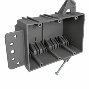 JINYI pvc new work junction box 3 gang 44 cu in - front