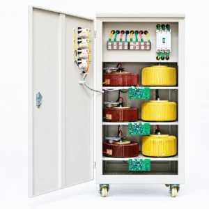 JINYI three phase voltage stabilizer 30 50 100kva - open cabinet
