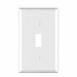 JINYI toggle switch wallplate 1 gang white - front