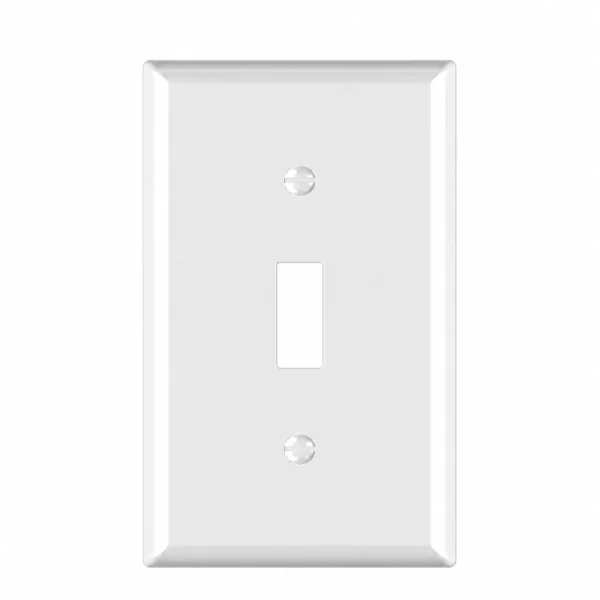 JINYI toggle switch wallplate 1 gang white - front